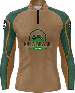 CAMISETA DE PESCA KING BRASIL COM PROTEÇÃO UV 50+ (KD00504)