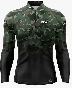 CAMISETA DE PESCA KING BRASIL COM PROTEÇÃO UV 50+ (KFF301N)