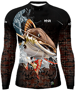 CAMISETA DE PESCA KING BRASIL COM PROTEÇÃO SOLAR UV 50+ (KFF602) - INFANTIL
