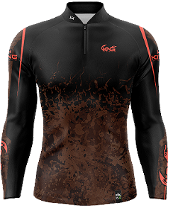 CAMISETA DE PESCA KING BRASIL COM PROTEÇÃO UV 50+ (KFF644)