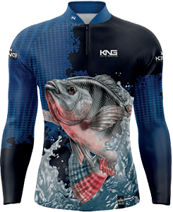 CAMISETA DE PESCA KING BRASIL COM PROTEÇÃO UV 50+ (KFF645N)