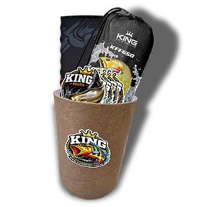 KIT CAMISETA + BANDANA DE PESCA KING BRASIL COM PROTEÇÃO UV 50+ (KFF650)