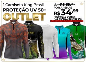 1 CAMISETA KING BRASIL COM PROTEÇÃO UV 50+ (OUTLET)