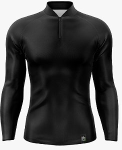 CAMISETA LISA KING BRASIL COM PROTEÇÃO SOLAR UV50+ (PRETO)