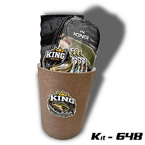 KIT CAMISETA + BANDANA DE PESCA KING BRASIL COM PROTEÇÃO UV 50+ (KFF648)