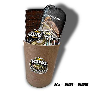 KIT CAMISETA + BANDANA DE PESCA KING BRASIL COM PROTEÇÃO UV 50+ (KFF601 - 602)