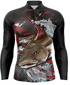 Camiseta C/ Proteção UV Atack King Brasil Pirarara