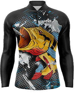 Camiseta C/ Proteção UV Atack King Brasil Tucunaré