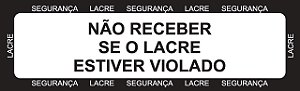 Etiqueta Lacre de Segurança Papel Adesivo c/ 100 unidades