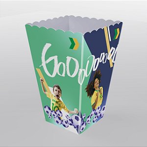 Caixa de pipoca Personalizada Brasil 100 peças M