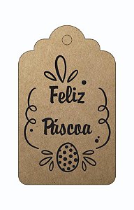 Tag Páscoa papel kraft TK003