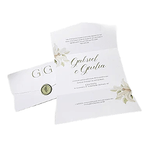 Convite de Casamento - Dobrável (Personalizado)