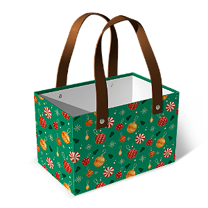Caixa Cesta - Estampas de Natal