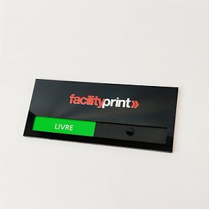 Placa de Sinalização Personalizada Livre/Ocupado