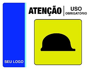 PLACA CAPACETE - EPI 01A - PERSONALIZADA