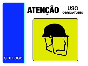 PLACA CAPACETE E  VISEIRA - EPI 01B - PERSONALIZADA