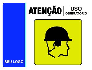 PLACA CAPACETE - EPI 01C - PERSONALIZADA