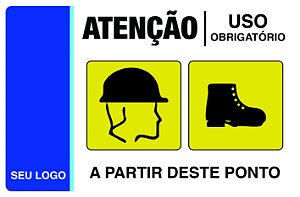 PLACA CAPACETE E BOTA - EPI 13 - PERSONALIZADA