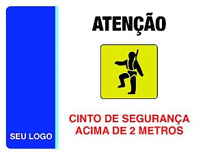 PLACA CINTO DE SEGURANÇA - PAT 31 - PERSONALIZADA