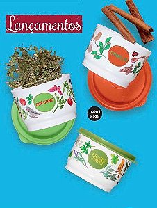 Conjunto de Potinhos  Floral /orégano, canela, ervas finas
