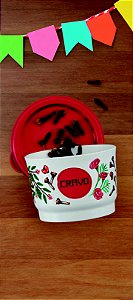 Tupper Potinho Cravo Floral 140ml
