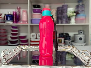 ECO TUPPER ROSA FLUORESCENTE COM TAMPA AZUL