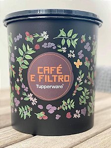 Tupper Caixa Cafe e Filtro Floral