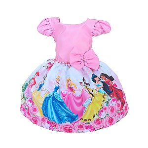 Vestido Temático Luxo Princesas Pérolas