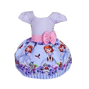 Vestido Temático Luxo Princesa Sofia