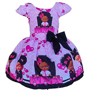 Vestido Temático Super Luxo Poderosa Chefinha Rosa