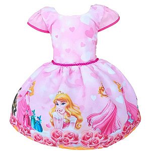 Vestido Temático Super Luxo Aurora Bela Adormecida