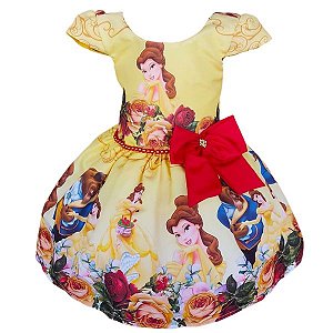 Vestido Temático Super Luxo Bela e a Fera