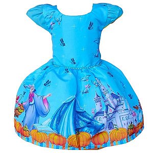 Vestido Temático Super Luxo Cinderela