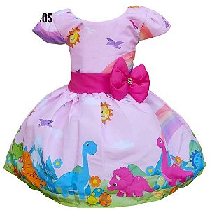 Vestido Temático Super Luxo Dinossauro