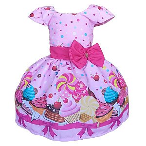 Vestido Temático Super Luxo Doces