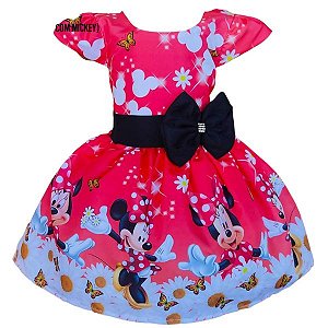 Vestido Temático Super Luxo Minnie Vermelha