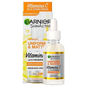 Sérum Facial Antimarcas Garnier Uniform & Matte Vitamina C - 15ml