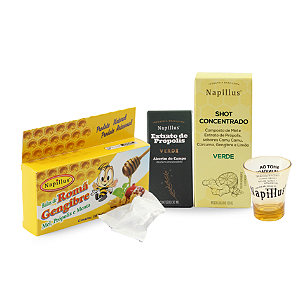 Kit Imunidade 1 Extrato Verde 1 Shot Concentrado 1 Bala Completa GANHE 1 copo para shot