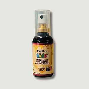 Spray Kids Composto de Mel e Extrato de Própolis Sabor Açaí e Morango