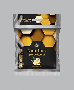 Bala de gengibre, mel e própolis Napillus 38 gramas