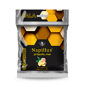 Bala de gengibre, mel e própolis Napillus 38 gramas