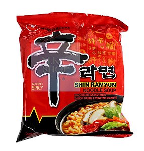 Lamen Coreano Shin Ramyun Sabor Carne e Vegetais Picante