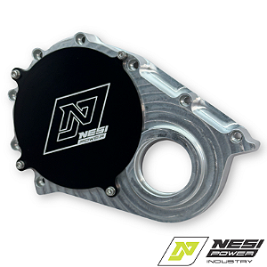TAMPA FRONTAL COMANDO OPALA BILLET - ANODIZADO PRETO E PRATA