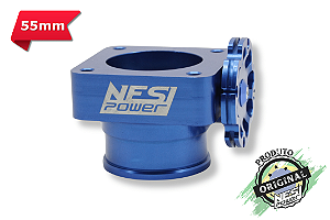 CORPO DE BORBOLETA PADRÃO GOLF AUDI 55mm TBI BILLET AZUL - NESI POWER