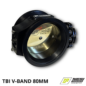 CORPO DE BORBOLETA 80MM TBI BILLET V-BAND PRETO - NESIPOWER