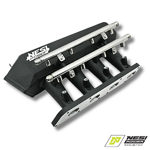 COLETOR DE ADMISSÃO SINGLE PLENUM GM C20XE 4 BICOS - PRETO TEXTURIZADO
