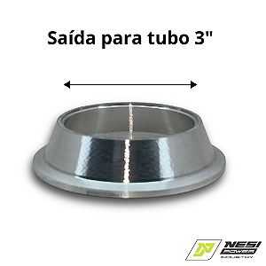 FLANGE SOLDAVEL V-BAND 90MM NESIPOWER SAÍDA PARA 3" EM ALUMÍNIO