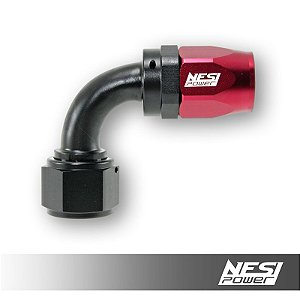 Conexão 12an 90º Nesipower - Preto e vermelho