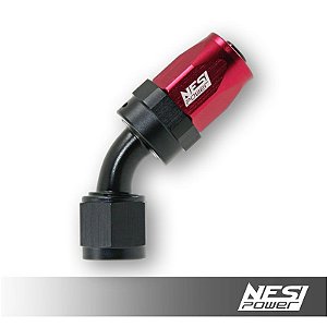 Conexão 8an 45º Nesipower - Preto e vermelho