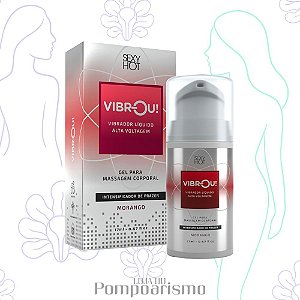 Vibrador Líquido Vibrou Morango 17g – Vibração Imediata e Sabor Intenso